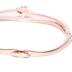 Rose Gold-Plated Handcrafted Stone-Studded Bracelet